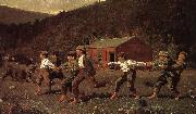 Winslow Homer Grasping chicken game USA oil painting artist